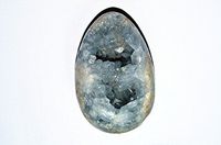 Besthk Natural Blue Celestite Crystal Cluster from Madagascar (1lb-2lb)