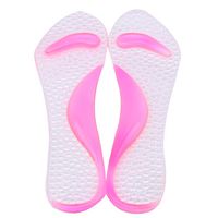 Beiswe One Pair PU Massage Shoes Insoles Non-Slip High-Heeled Massage Point Pain Relief for Any Style Shoe (Pink)