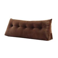 Mat Cushion-Brown Corduroy Cushions Large Tatami Backrest Triangular Bed Pillow Washable Lumbar Pillow Protection Waist Double 5 Sizes -\# (Size : 100cm)