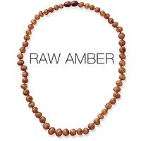 Meraki Adult Amber Necklace - Raw Unpolished Baroque Baltic Amber Necklace | All Natural Pain Relief for Adults to Help Migraines, Sinuses, Arthritis and More | Cognac Color (22 Inches)