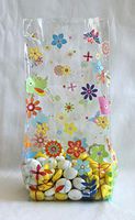 Spring Birds Flowers Sweet Tweet Cello Bags 4" x 2 1/2" x 9 1/2" - Pack of 25