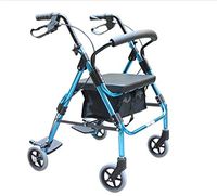Walking Stick Pedal Cross-Border Travel Wheelchair Trolley Portable Cane Wheel Walker Solid Circle Everyday Use Light Weight Extra Help Aluminum Alloy