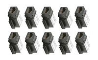 C&E Keystone CAT5E RJ45 Coupler, Black, 10-Pack (CNE439605)