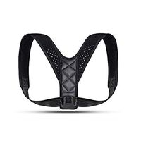 2 Pcs Medical Adjustable Clavicle Posture Corrector Men Woemen Upper Back Brace Shoulder Lumbar Support Belt Corset Posture Correction Posture Corrector (Color : Black, Size : XL)