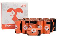 PAWsitive Poop Bags, Made from Cornstarch, 100% Compostable, Unscented and Leak Proof, 9"x13", 16 ROLLS/240 Bags