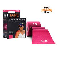 KT TAPE Original Cotton Elastic Kinesiology Therapeutic Athletic Tape, 16 Ft Uncut Roll, Pink, Latex Free, Breathable, Pro & Olympic Choice