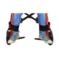 HNYG 2 Pieces Wheelchair Footrest Leg Restraint Straps for Elderly Patient, Wheelchair Seat Belt for Feet, Medical Ankle Straps Restraints Harness, Black