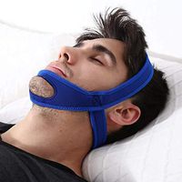 HJJH Anti Snoring Chin Strap, Breathable Naturally Stop Snoring Device, Adjustable Effective Stop Snoring Sleep Aid Snore Reducing Aid for Women & Men,Blue