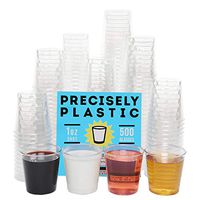 500 Shot Glasses Premium 3oz Clear Plastic Disposable Cups, Perfect Container for Jello Shots, Condiments, Tasting, Sauce, Dipping, Samples