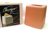 1960's Vintage Ceramic Boutique Tissue Box Classique Bath Rubber Queen (Camel)