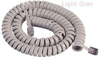 Gcha444012-Flg / 12' Lt Gray Hc - Product Description - - Icc Handset Cord- 12' Length- Curly Handset Cord- Light Gray, Matches White Panasonic Bts Phones ...