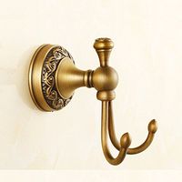 AUSWIND Antique Bronze Brushed Brass Carved Wall Mounted Bathroom Hardware HW (Coat Hook)