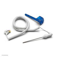 Welch Allyn 02893-000 Oral Temperature Probe and Well Assembly for SureTemp Plus 690/692 Electronic Thermometers, Blue, 4' Cord