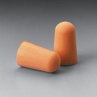 3M 1100 Foam Single-Use Earplugs, Cordless, 29NRR, Orange, 200 Pairs