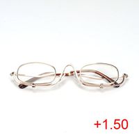 Make Up Eye Glasses, Besttradestore Magnifying Spectacles with Pouch Flip Down 5 Lens (3.0)