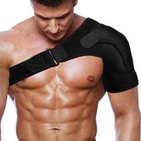Shoulder Brace Adjustable Rotator Cuff Support for Women and Men for Injury Prevention, Dislocated AC Joint Arthritis Tendonitis Breathable Neoprene Compression Sleeve Wrap Left or Right Shoulder Lar