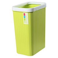 Hflove Plastic Toilet Trash Can Kitchen Trash Bin (Green)