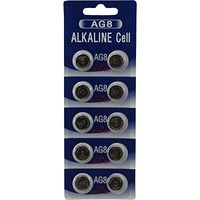 (10) AG8 LR55, LR1120 LR1121, D191A, G8, 191, 391, 1169A, V8GA, GP91A or L1121 Alkaline Batteries