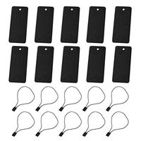 HEALLILY 200pc Price Tags with 100PCS Black Ropes Marking Tags Display Label for Product Jewelry Clothing