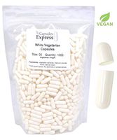 Capsules Express- Size 00 White Empty Vegan Capsules 1000 Count - Kosher and Halal Certified - Gluten-Free Vegetarian/Vegetable Pill Capsule - DIY Powder Filling