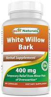 Best Naturals White Willow Bark 400 mg 180 Capsules