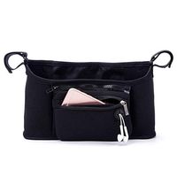 HNYG Wheelchair Bag with Removable Pocket, Universal Mobility Scooter Pouch, Durable Rollator and Walker Frame Storage Case, Wheelchair Bag (Black)