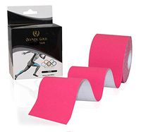 Kinesiology Tape by Olympic Gold Premium Therapeutic Athletic Pink Strength Taping Sports Application Support