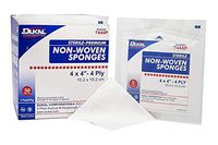 Dukal Sponge, Non-Woven, Sterile, 4-Ply Premium, 4" x 4" (Pack of 1200)