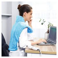 REVIX Electric Heating Pad for Neck and Shoulder Pain with Auto-Off, Large Shoulder Heat Wrap for Upper Back Warmer, 24 * 25, SkyBlue
