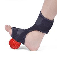 Plantar Fasciitis Night Splint for Plantar Fasciitis Pain Relief Sleep Support, Adjustable Dorsal Drop Foot Orthotic Brace for Women and Men Fits Right or Left Foot with Hard Spiky Massage Ball