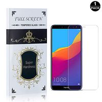 Screen Protector Compatible with Huawei Y6 2018 / Huawei Honor 7A, UNEXTATI Premium HD Easy Install Tempered Glass Screen Protector Film for Huawei Y6 2018 / Huawei Honor 7A, 1 Pack