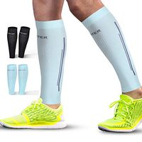 BERTER Calf Compression Sleeves - Leg Compression Socks for Shin Splint Calf Pain Relief (20-25mmhg) - Men Women Calf Guard for Running, Cycling, Travel, Sport (Pair, L)