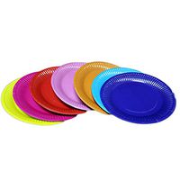 PYD 50Pcs Disposable Colorful Paper Plate Trays Kids Birthday Supplies Cake Dessert Fruit Dish Creative Tableware Party Decor Accessories