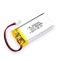 AKZYTUE 3.7V 350mAh 502040 Lipo Battery Rechargeable Lithium Polymer ion Battery Pack with JST Connector