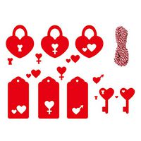 Amosfun Valentines Day Gift Wrapping Tag 160 Pieces Red Kraft Paper Gift Tags Christmas Gift Tags Mothers Day Valentines Day Wedding Party Favor 160PCS