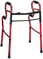Medline MDS86410URR 3-in-1 Stand Assist Walker, Red (Pack of 2)