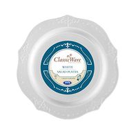 Dinner/Banquet Plates - High End Tableware by Disposable Basics - Ideal for Parties, Meals, and Dinners - Available in 3 Sizes - 18 count (White, 7")
