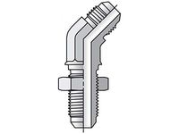 Parker Triple-Lok - 45° Bulkhead Union Elbow 37° Flare / 37° Flare