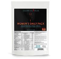 Essential Peak - Women's Daily Pack Multivitamin Supplement, Doctor's Recommend, FDA Approved Manufactured Facility, Vitamins A, C, E, D, B1, B2, B3, B6, B12. Magnesium, Spirulina, Zinc, Immune Health