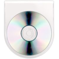 StoreSMART - CD/DVD Pocket - Round Bottom - Clear Plastic - 25-Pack - PE2266-25