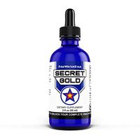 Secret Gold | Colloidal Gold • Nano Gold • #1 Rose Gold | Made from 99.99% Pure Swiss Gold | 1 Month Supply • Glass Bottle w/Dropper • 2 fl oz • 100 ppm | Ascension Aid • Increase Clarity and Focus