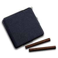 Portable Cigarette Case Holder Box with Lighter Jet Flame Gas Lighter Gadgets Refillable for Men Christmas Gift (Navy)
