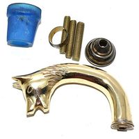 Eve.Store Wolf Head Vintage Handle Victorian Style Brass Handle Wooden Walking Stick