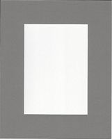 Pack of (2) 22x28 Ocean Grey Picture Mats with White Core, Bevel Cut for 16x20 Picture, with 1/8" Foam Core and Clear Bags
