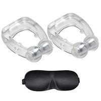 Anti Snore Nose Clip 2PCS +3D Sleep Mask | Stop Snoring Devices That Work | Anti Snoring Nose Clip | Snoring Aids | Snore Silencer | Micro Anti Snoring Device | Silicone Magnetic Nose Clip For Snoring