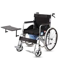 OCYE Lightweight Wheelchair Transport Chair, Medical Ultra-Light Transport Wheelchair Folding Transport Chairs for Seniors, Suitable for Travel, 18-inch seat and Stool Bucket