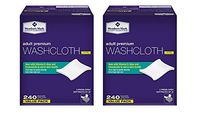 Members Mark Adult zRxmH Washcloth Disposable Moist Wipes 12" x 8", 240 Count (2 Pack)