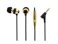UGO Stereo Headset with Mic and Tangle Free Cord Gold