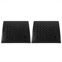 2 Pcs Rubber Threshold Ramps, Heavy Duty Rubber Curb Ramps for Car Bike Motorcycle Wheelchair Loading Dock, 19.17x16.73x4.17 Inch