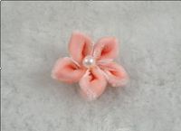 30 Pcs Flannel Plus Beads Pentagonal Flowers Craft DIY Applique U Pick (Bloodfang)